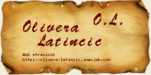 Olivera Latinčić vizit kartica